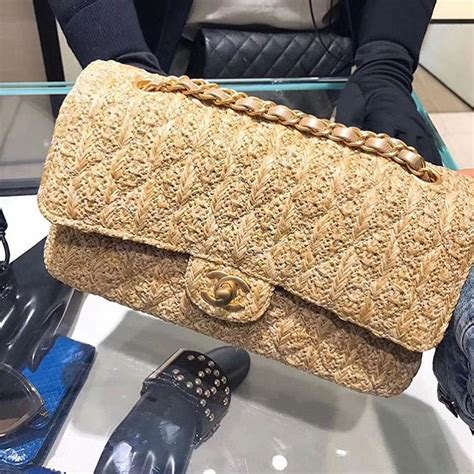 chanel classic handbag braided canvas|Chanel classic bag online shop.